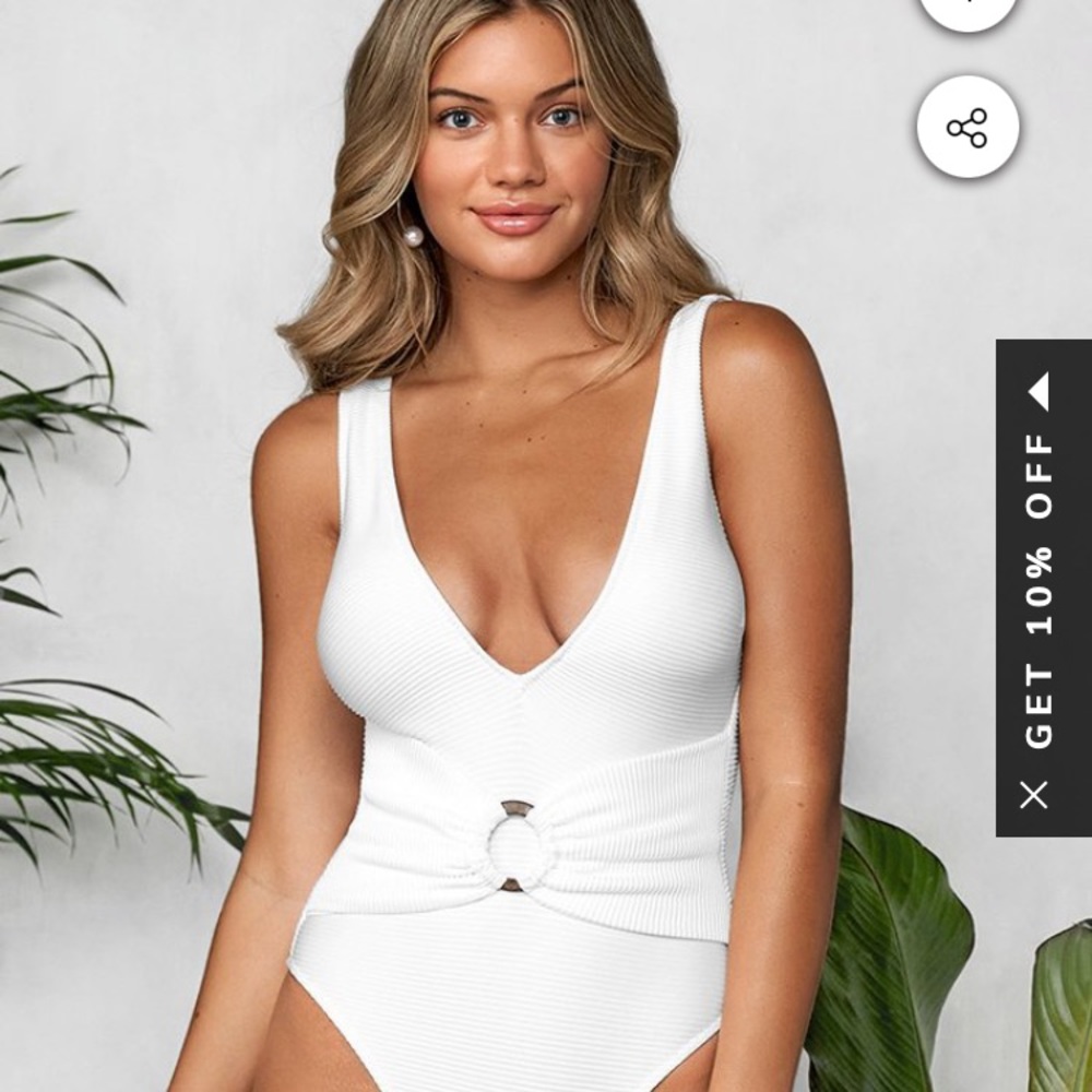 NWT white swimsuit!  Fabulous cut